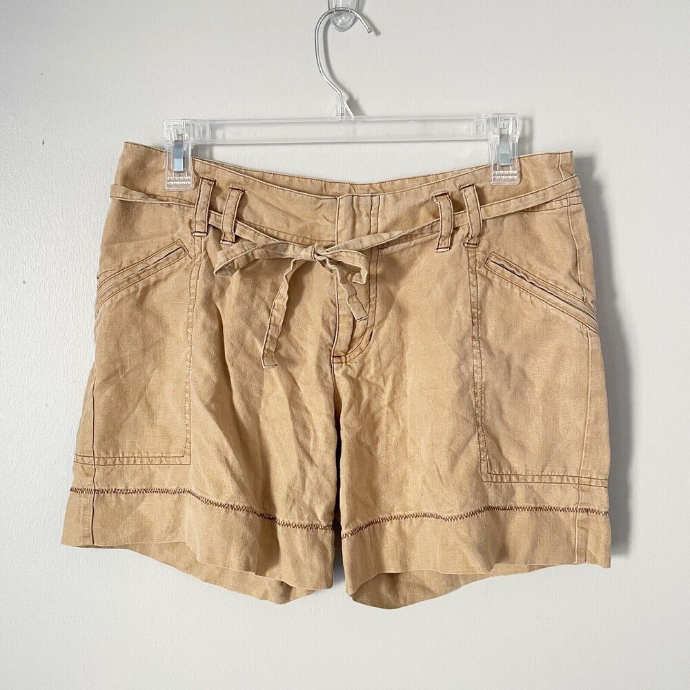 Patagonia Size 4 Womens Tan 100% Hemp Shorts Waist Tie 5.5” Inseam